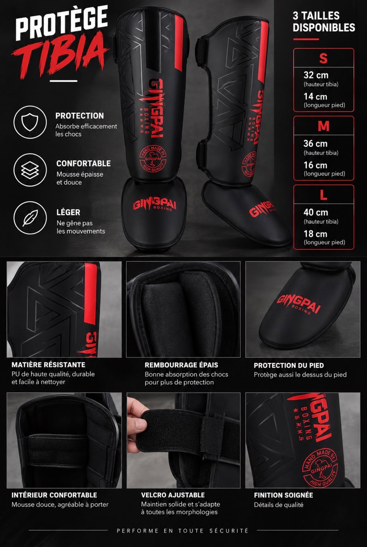 Protège-Tibias Boxe